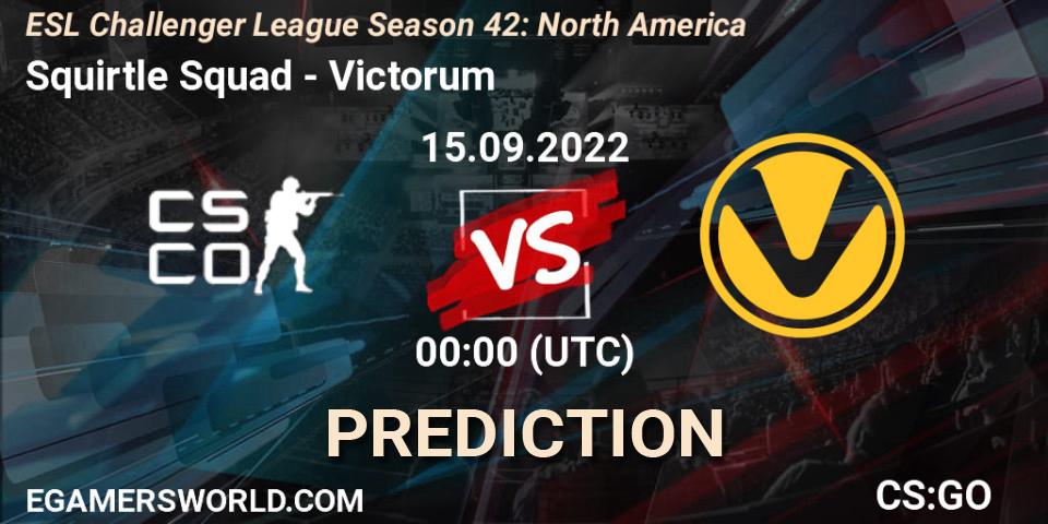 Prognose für das Spiel Squirtle Squad VS Victorum. 20.09.2022 at 02:00. Counter-Strike (CS2) - ESL Challenger League Season 42: North America