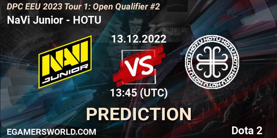 Prognose für das Spiel NaVi Junior VS HOTU. 13.12.2022 at 13:45. Dota 2 - DPC EEU 2023 Tour 1: Open Qualifier #2