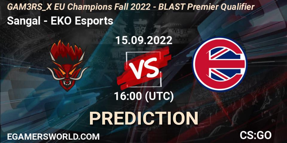 Prognose für das Spiel Sangal VS EKO Esports. 15.09.2022 at 16:00. Counter-Strike (CS2) - GAM3RS_X EU Champions: Fall 2022