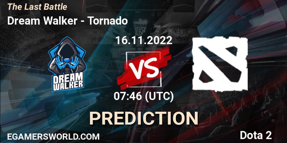 Prognose für das Spiel Dream Walker VS Tornado. 16.11.2022 at 07:46. Dota 2 - The Last Battle