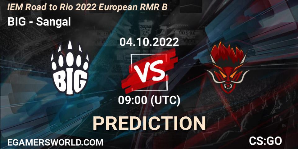 Prognose für das Spiel BIG VS Sangal. 04.10.2022 at 17:55. Counter-Strike (CS2) - IEM Road to Rio 2022 European RMR B