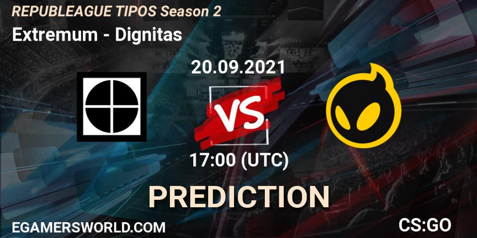 Prognose für das Spiel Extremum VS Dignitas. 20.09.21. CS2 (CS:GO) - REPUBLEAGUE Season 2