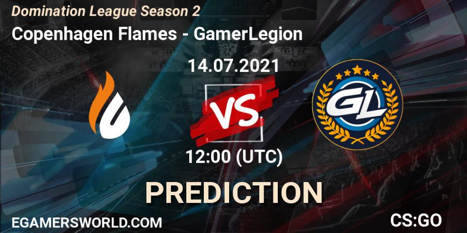 Prognose für das Spiel Copenhagen Flames VS GamerLegion. 14.07.21. CS2 (CS:GO) - Domination League Season 2