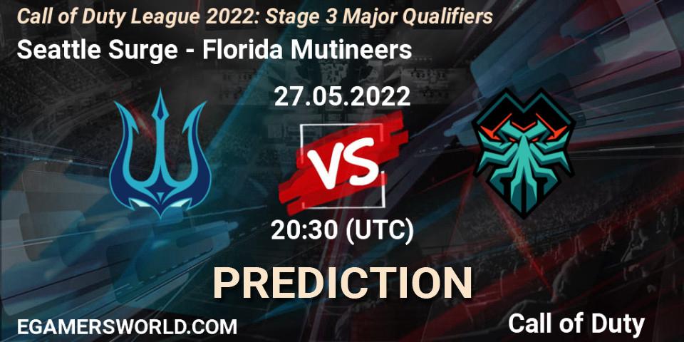 Prognose für das Spiel Seattle Surge VS Florida Mutineers. 27.05.22. Call of Duty - Call of Duty League 2022: Stage 3