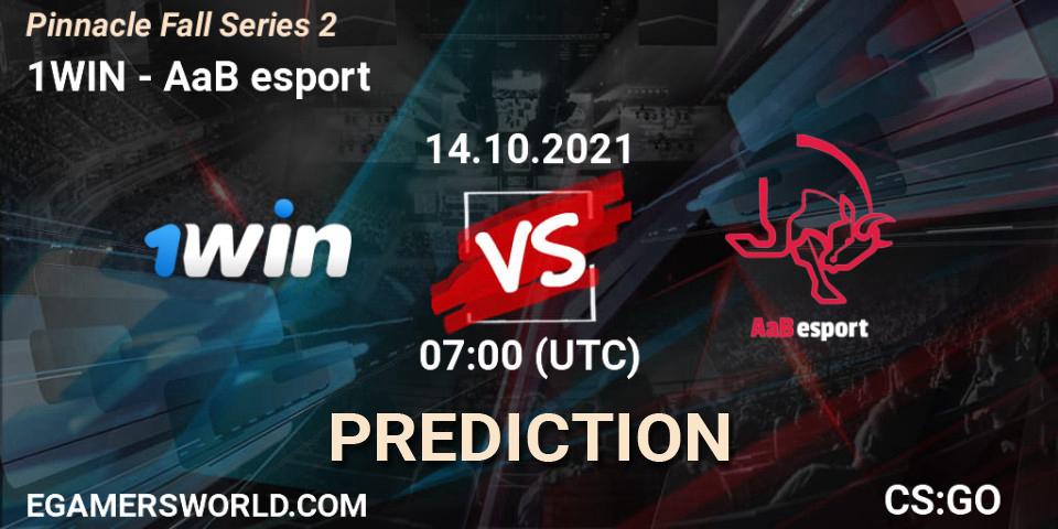 Prognose für das Spiel 1WIN VS AaB esport. 14.10.21. CS2 (CS:GO) - Pinnacle Fall Series #2