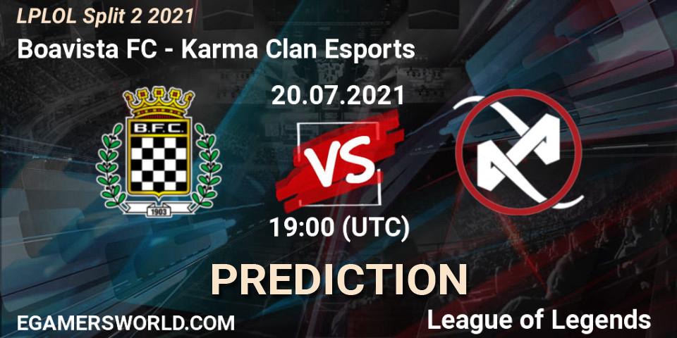 Prognose für das Spiel Boavista FC VS Karma Clan Esports. 20.07.2021 at 19:00. LoL - LPLOL Split 2 2021