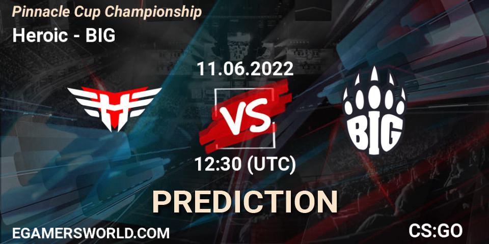 Prognose für das Spiel Heroic VS BIG. 11.06.22. CS2 (CS:GO) - Pinnacle Cup Championship
