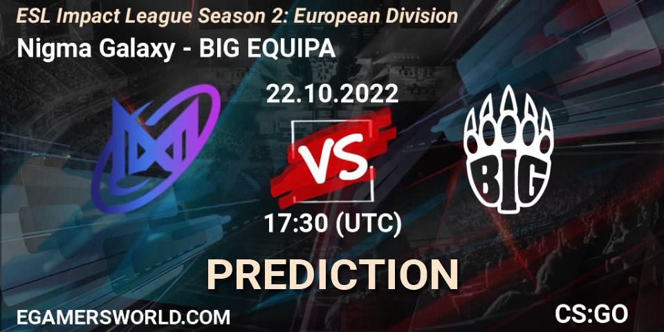 Prognose für das Spiel Galaxy Racer Female VS BIG EQUIPA. 22.10.22. CS2 (CS:GO) - ESL Impact League Season 2: European Division