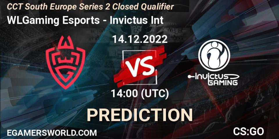 Prognose für das Spiel WLGaming Esports VS Invictus Int. 14.12.22. CS2 (CS:GO) - CCT South Europe Series 2 Closed Qualifier