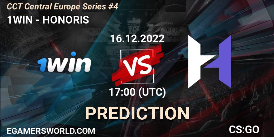 Prognose für das Spiel 1WIN VS HONORIS. 16.12.22. CS2 (CS:GO) - CCT Central Europe Series #4