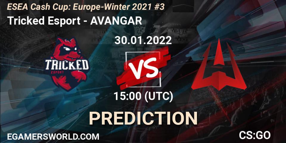 Prognose für das Spiel Tricked Esport VS AVANGAR. 30.01.2022 at 15:00. Counter-Strike (CS2) - ESEA Cash Cup: Europe - Winter 2021 #3