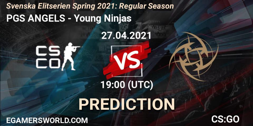 Prognose für das Spiel PGS ANGELS VS Young Ninjas. 27.04.2021 at 19:00. Counter-Strike (CS2) - Svenska Elitserien Spring 2021: Regular Season