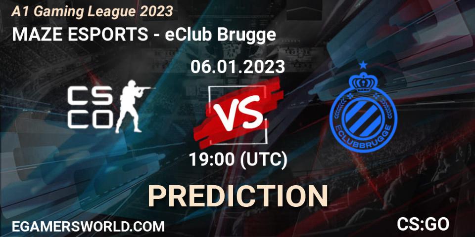 Prognose für das Spiel MAZE ESPORTS VS eClub Brugge. 06.01.2023 at 19:00. Counter-Strike (CS2) - A1 Gaming League 2023