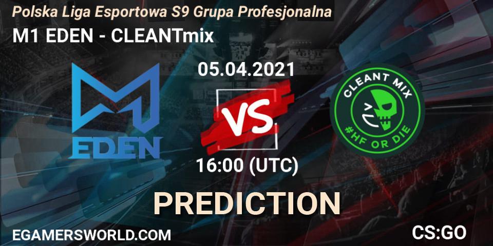 Prognose für das Spiel M1 EDEN VS CLEANTmix. 05.04.2021 at 16:00. Counter-Strike (CS2) - Polska Liga Esportowa S9 Grupa Profesjonalna