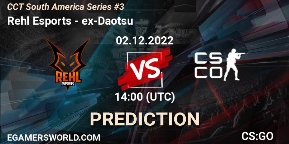 Prognose für das Spiel Rehl Esports VS ex-Daotsu. 02.12.22. CS2 (CS:GO) - CCT South America Series #3