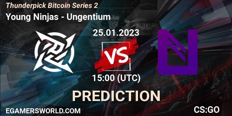 Prognose für das Spiel Young Ninjas VS Ungentium. 25.01.23. CS2 (CS:GO) - Thunderpick Bitcoin Series 2