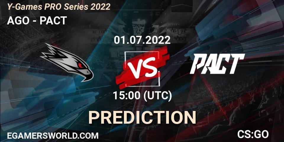 Prognose für das Spiel AGO VS PACT. 01.07.22. CS2 (CS:GO) - Y-Games PRO Series 2022