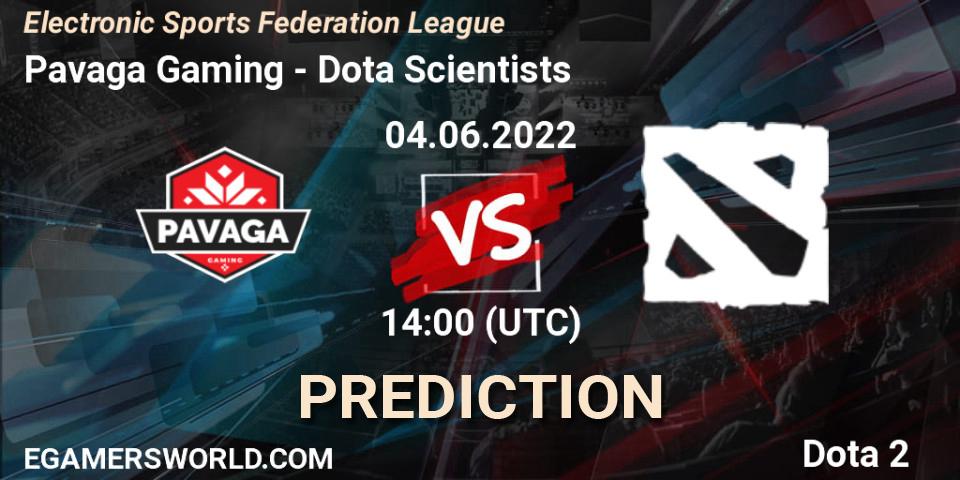 Prognose für das Spiel Pavaga Gaming VS Dota Scientists. 04.06.2022 at 15:07. Dota 2 - Electronic Sports Federation League