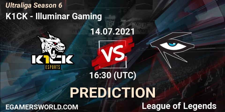 Prognose für das Spiel K1CK VS Illuminar Gaming. 14.07.21. LoL - Ultraliga Season 6