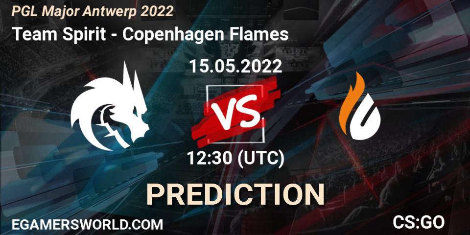 Prognose für das Spiel Team Spirit VS Copenhagen Flames. 15.05.2022 at 12:55. Counter-Strike (CS2) - PGL Major Antwerp 2022