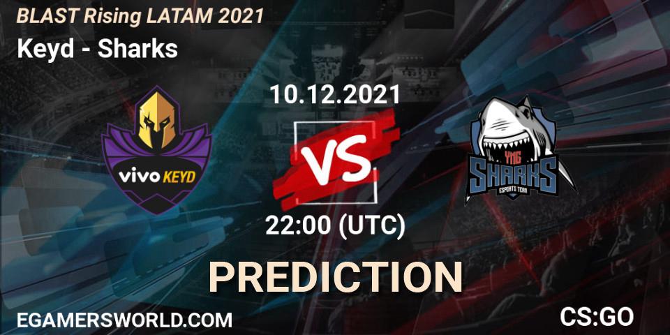 Prognose für das Spiel Keyd VS Sharks. 10.12.21. CS2 (CS:GO) - BLAST Rising LATAM 2021