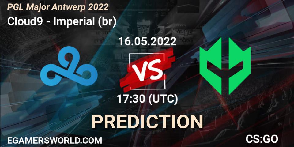 Prognose für das Spiel Cloud9 VS Imperial (br). 16.05.2022 at 18:30. Counter-Strike (CS2) - PGL Major Antwerp 2022