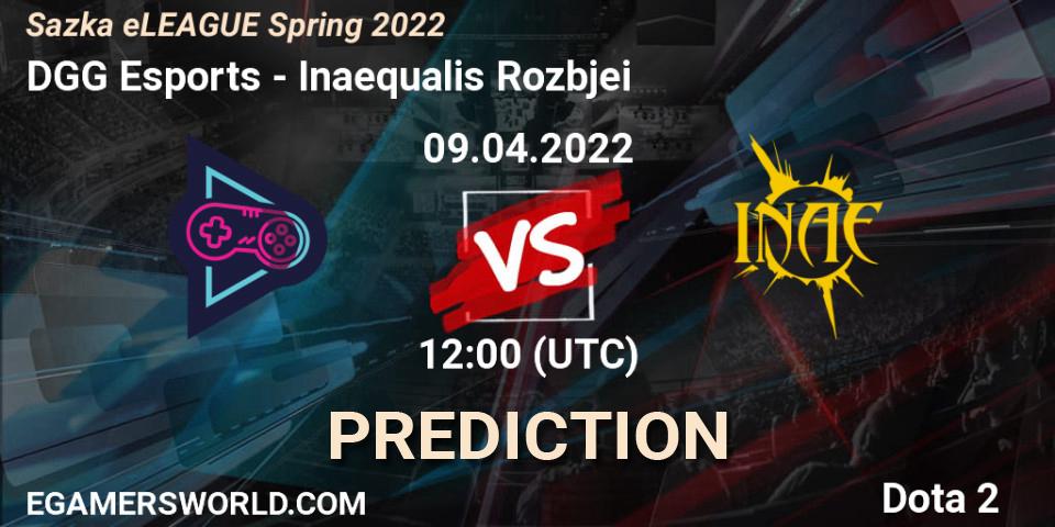 Prognose für das Spiel DGG Esports VS Inaequalis Rozbíječi. 09.04.2022 at 12:30. Dota 2 - Sazka eLEAGUE Spring 2022