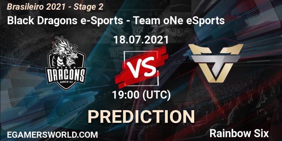 Prognose für das Spiel Black Dragons e-Sports VS Team oNe eSports. 18.07.2021 at 19:00. Rainbow Six - Brasileirão 2021 - Stage 2