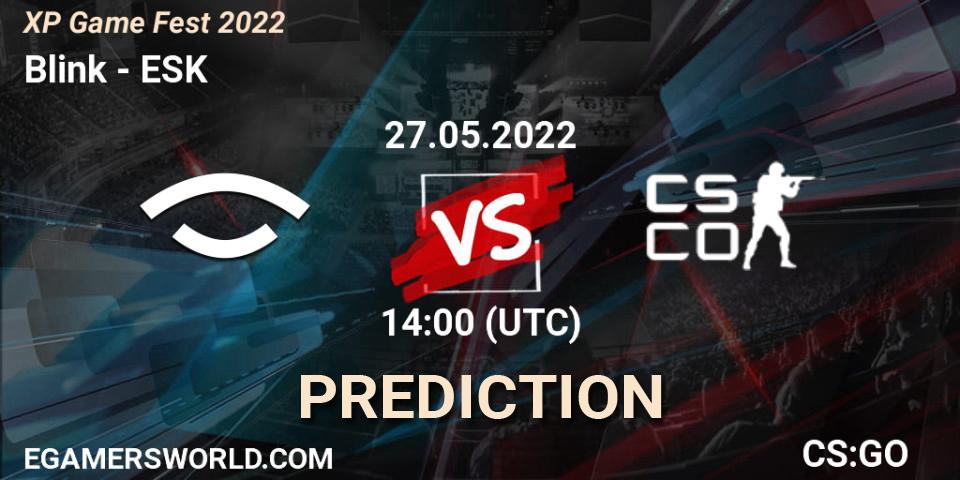 Prognose für das Spiel Blink VS eSportsKosova. 27.05.22. CS2 (CS:GO) - XP Game Fest 2022
