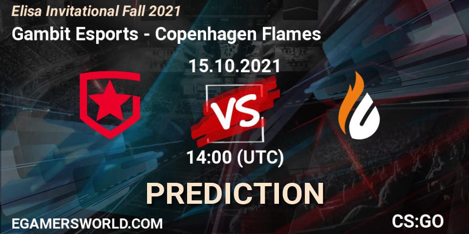 Prognose für das Spiel Gambit Esports VS Copenhagen Flames. 15.10.21. CS2 (CS:GO) - Elisa Invitational Fall 2021