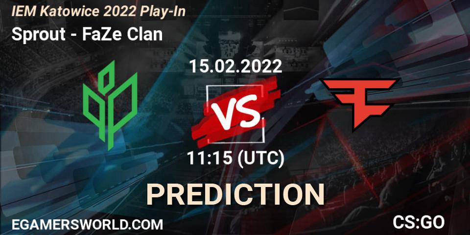 Prognose für das Spiel Sprout VS FaZe Clan. 15.02.2022 at 11:20. Counter-Strike (CS2) - IEM Katowice 2022 Play-In