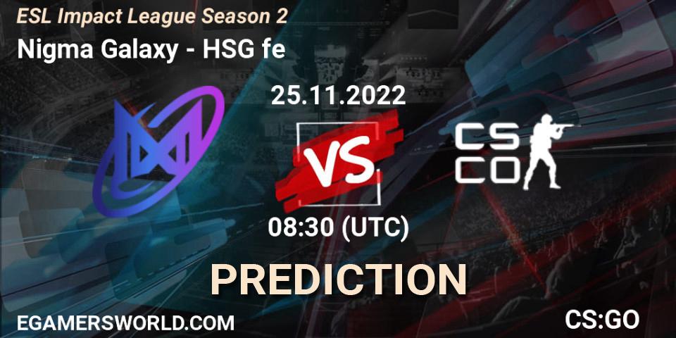 Prognose für das Spiel Galaxy Racer Female VS HSG. 25.11.2022 at 08:30. Counter-Strike (CS2) - ESL Impact League Season 2