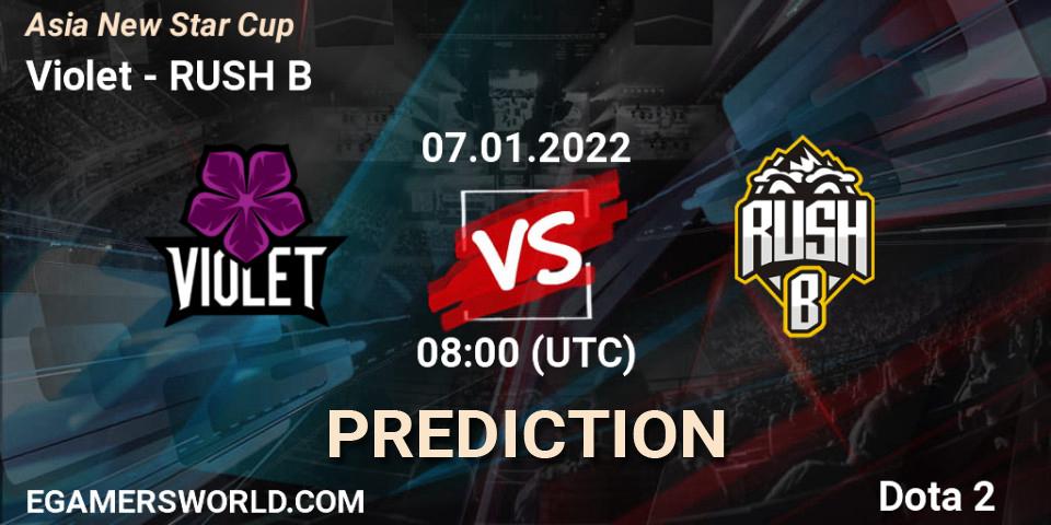 Prognose für das Spiel Violet VS Phoenix Gaming. 07.01.2022 at 11:00. Dota 2 - Asia New Star Cup