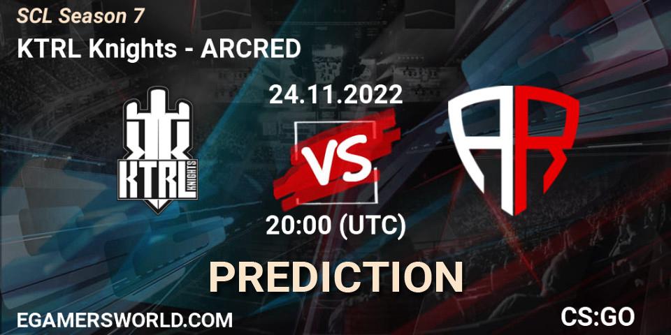 Prognose für das Spiel KTRL Knights VS ARCRED. 25.11.2022 at 17:00. Counter-Strike (CS2) - SCL Season 7: Challenger Division