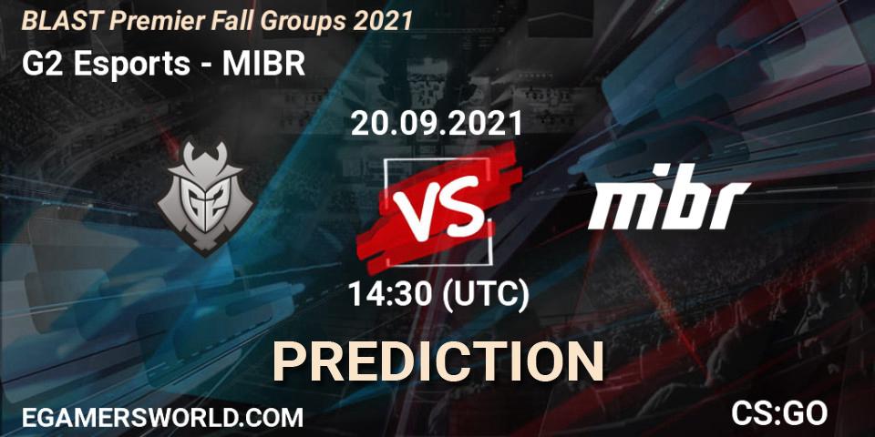 Prognose für das Spiel G2 Esports VS MIBR. 20.09.21. CS2 (CS:GO) - BLAST Premier Fall Groups 2021