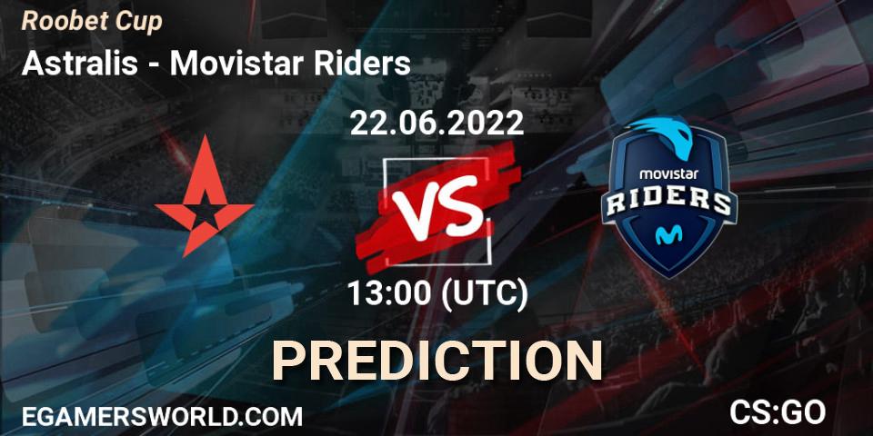 Prognose für das Spiel Astralis VS Movistar Riders. 23.06.2022 at 10:00. Counter-Strike (CS2) - Roobet Cup