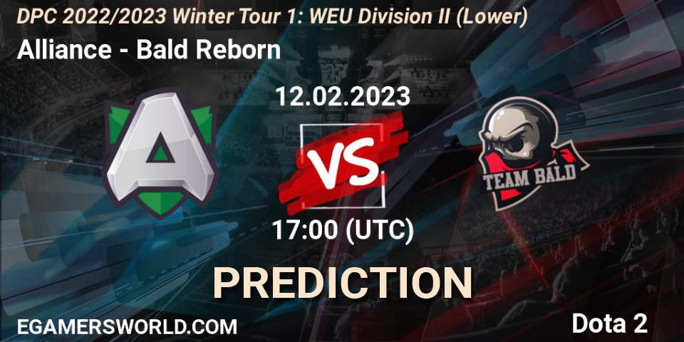Prognose für das Spiel Alliance VS Bald Reborn. 12.02.23. Dota 2 - DPC 2022/2023 Winter Tour 1: WEU Division II (Lower)