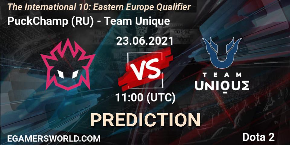 Prognose für das Spiel PuckChamp (RU) VS Team Unique. 23.06.2021 at 10:29. Dota 2 - The International 10: Eastern Europe Qualifier
