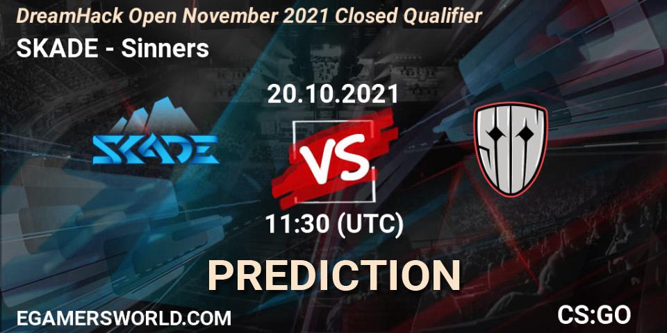 Prognose für das Spiel SKADE VS Sinners. 20.10.21. CS2 (CS:GO) - DreamHack Open November 2021 Closed Qualifier