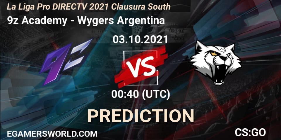 Prognose für das Spiel 9z Academy VS Wygers Argentina. 03.10.2021 at 01:00. Counter-Strike (CS2) - La Liga Season 4: Sur Pro Division - Clausura