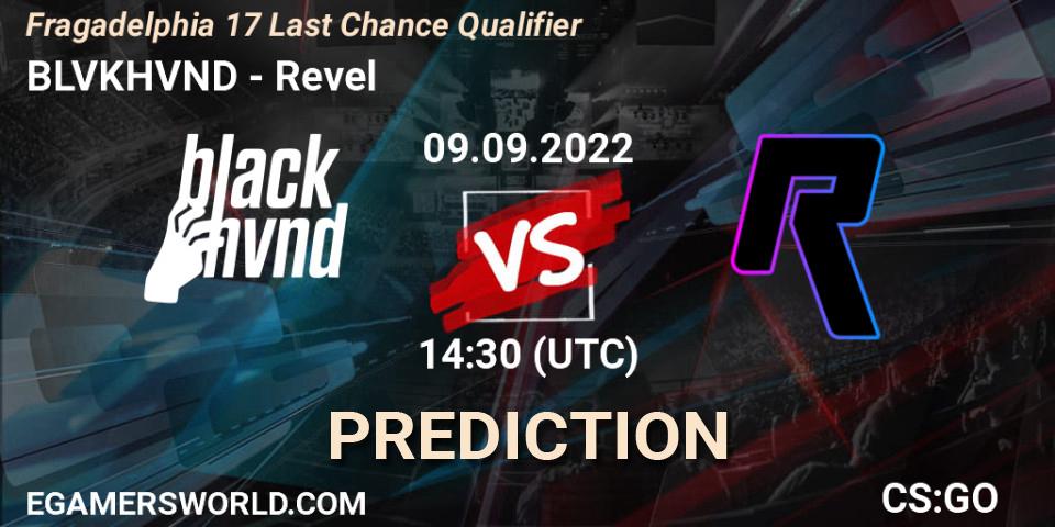 Prognose für das Spiel BLVKHVND VS Revel. 09.09.2022 at 14:30. Counter-Strike (CS2) - Fragadelphia 17 Last Chance Qualifier