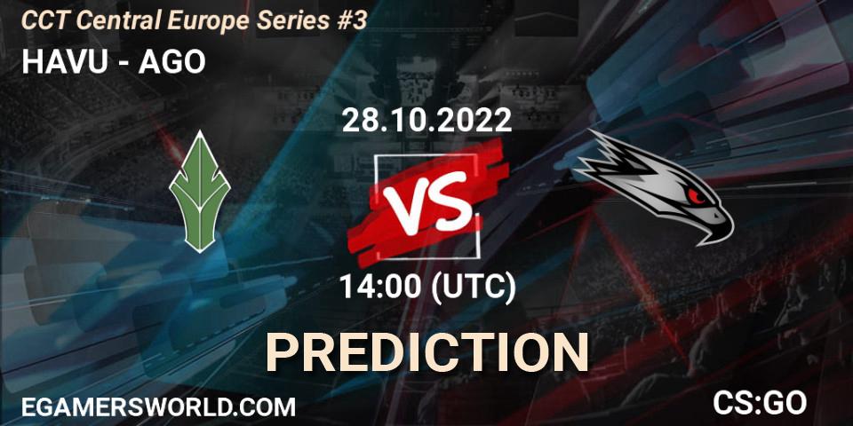 Prognose für das Spiel HAVU VS AGO. 28.10.22. CS2 (CS:GO) - CCT Central Europe Series #3