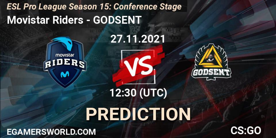 Prognose für das Spiel Movistar Riders VS GODSENT. 27.11.21. CS2 (CS:GO) - ESL Pro League Season 15: Conference Stage
