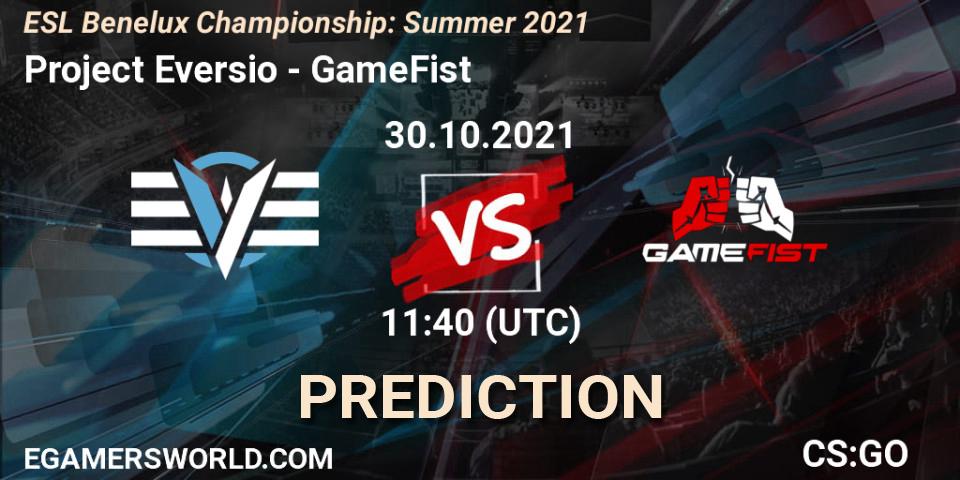 Prognose für das Spiel Project Eversio VS GameFist. 30.10.21. CS2 (CS:GO) - ESL Benelux Championship: Summer 2021