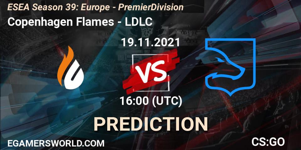 Prognose für das Spiel Copenhagen Flames VS LDLC. 19.11.21. CS2 (CS:GO) - ESEA Season 39: Europe - Premier Division