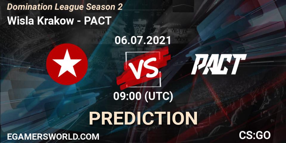 Prognose für das Spiel Wisla Krakow VS PACT. 06.07.2021 at 09:00. Counter-Strike (CS2) - Domination League Season 2