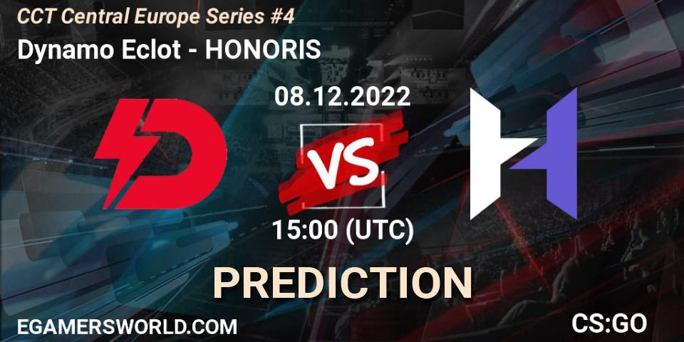 Prognose für das Spiel Dynamo Eclot VS HONORIS. 08.12.22. CS2 (CS:GO) - CCT Central Europe Series #4