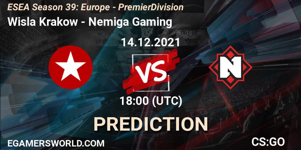 Prognose für das Spiel Wisla Krakow VS Nemiga Gaming. 14.12.21. CS2 (CS:GO) - ESEA Season 39: Europe - Premier Division