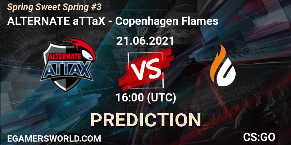 Prognose für das Spiel ALTERNATE aTTaX VS Copenhagen Flames. 21.06.21. CS2 (CS:GO) - Spring Sweet Spring #3