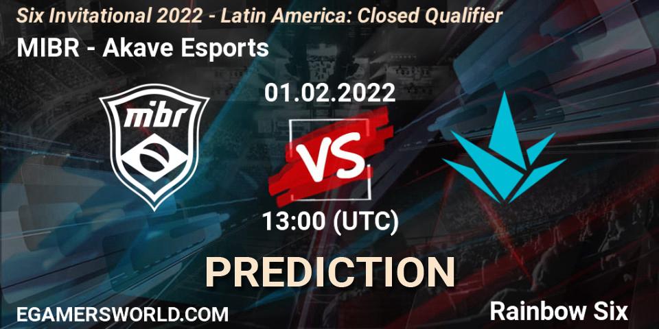 Prognose für das Spiel MIBR VS Akave Esports. 01.02.2022 at 13:00. Rainbow Six - Six Invitational 2022 - Latin America: Closed Qualifier